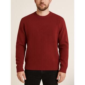 Alex Stevens Sweater Men’s L Red 100% Cotton Pullover Crewneck Y2K Preppy Winter